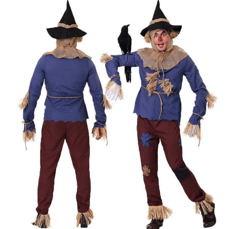 Costume d'épouvantail Halloween Homme - Ensemble Complet à Manches Longues