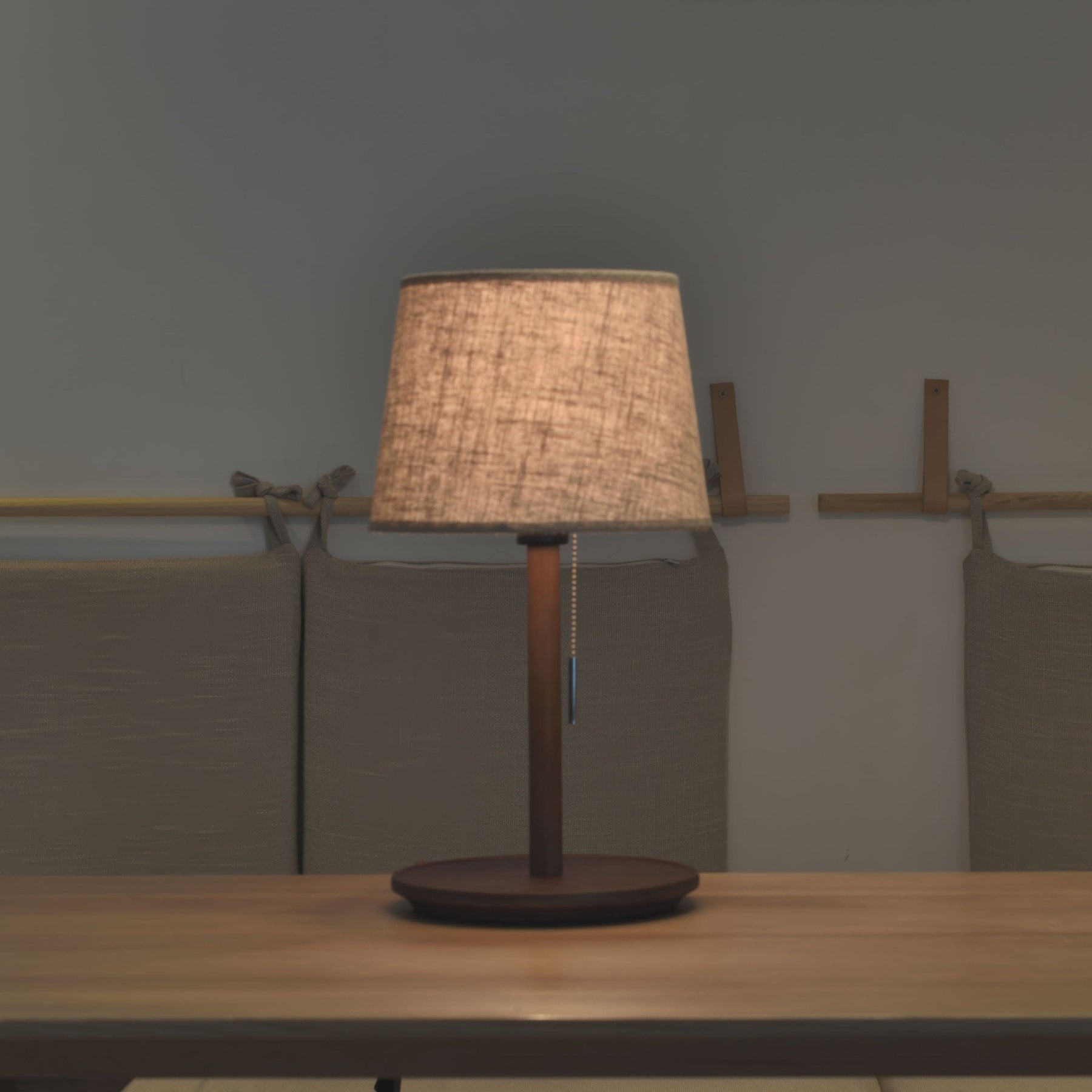 Lampe de Bureau en Bois de Noyer - Éclairage Cosy et Apaisant pour Intérieur