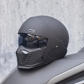 Casque de Moto Rétro Intégral - Homologué DOT et ECE, Confort Optimal