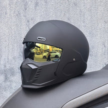 Casque de Moto Rétro Intégral - Homologué DOT et ECE, Confort Optimal