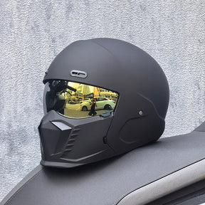 Casque de Moto Rétro Intégral - Homologué DOT et ECE, Confort Optimal