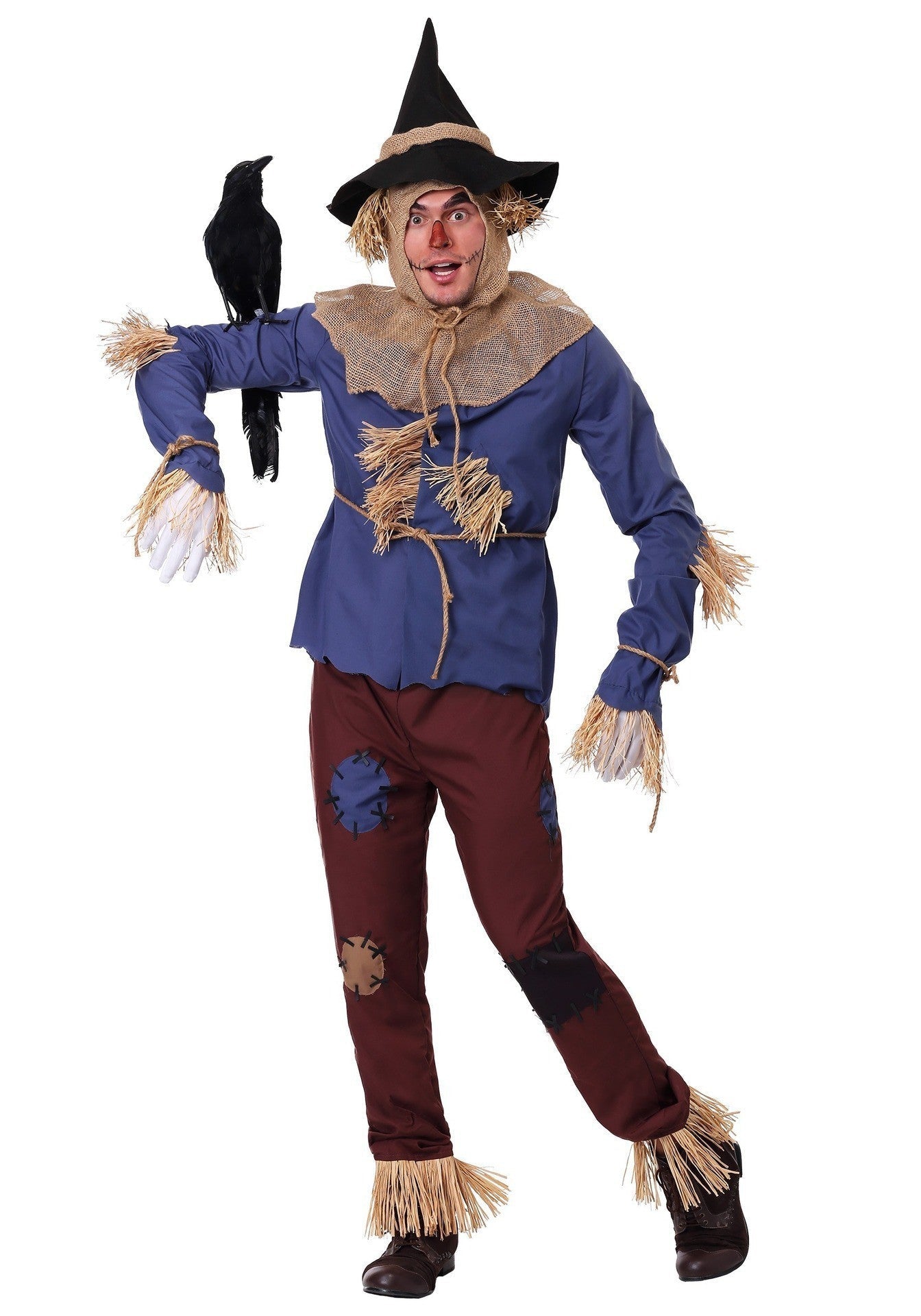 Costume d'épouvantail Halloween Homme - Ensemble Complet à Manches Longues
