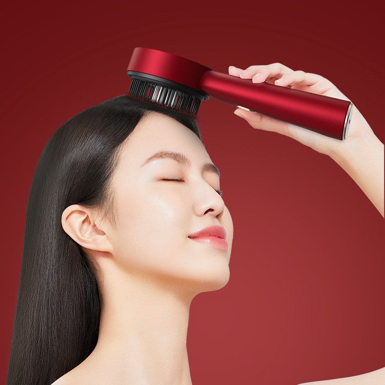 Brosse de Massage du Cuir Chevelu - Thérapie par Lumière Rouge et Ergonomique