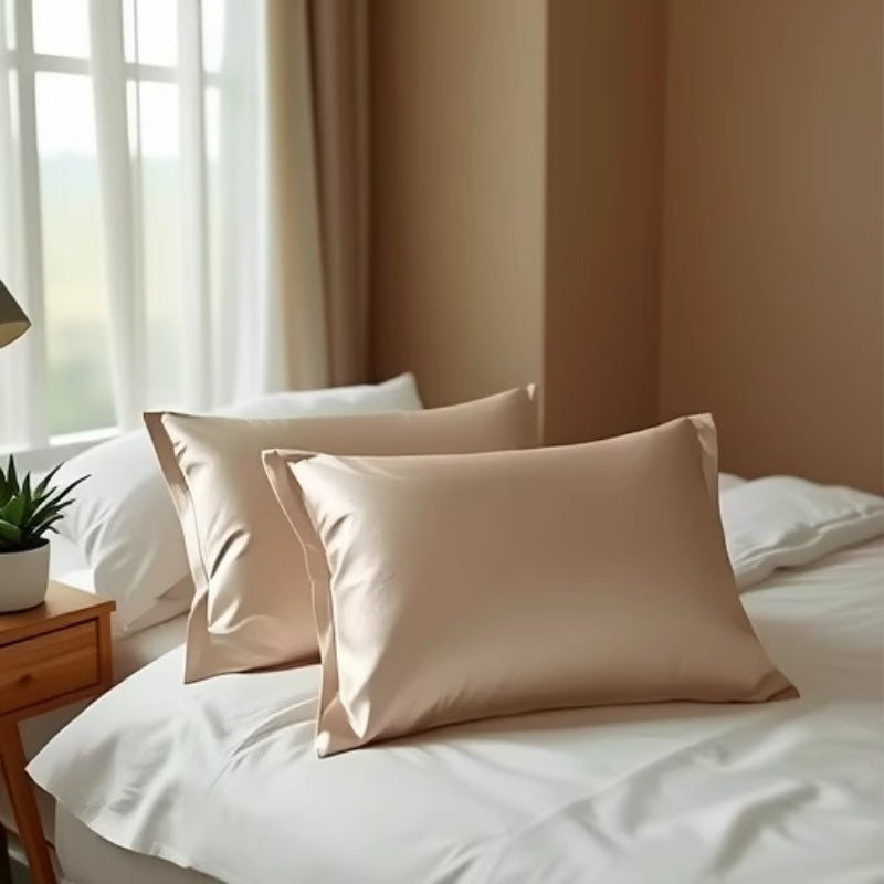Housse de Coussin en Soie Hypoallergénique - Douceur et Confort pour Peaux Sensibles