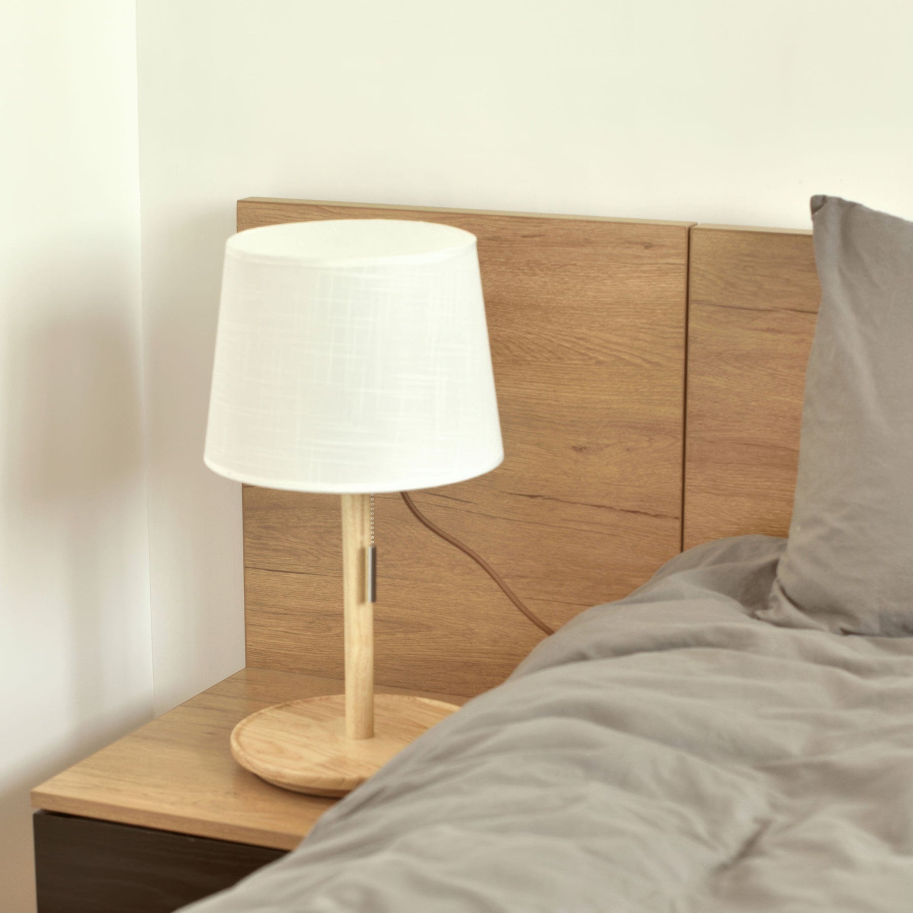 Lampe de Bureau en Bois de Noyer - Éclairage Cosy et Apaisant pour Intérieur