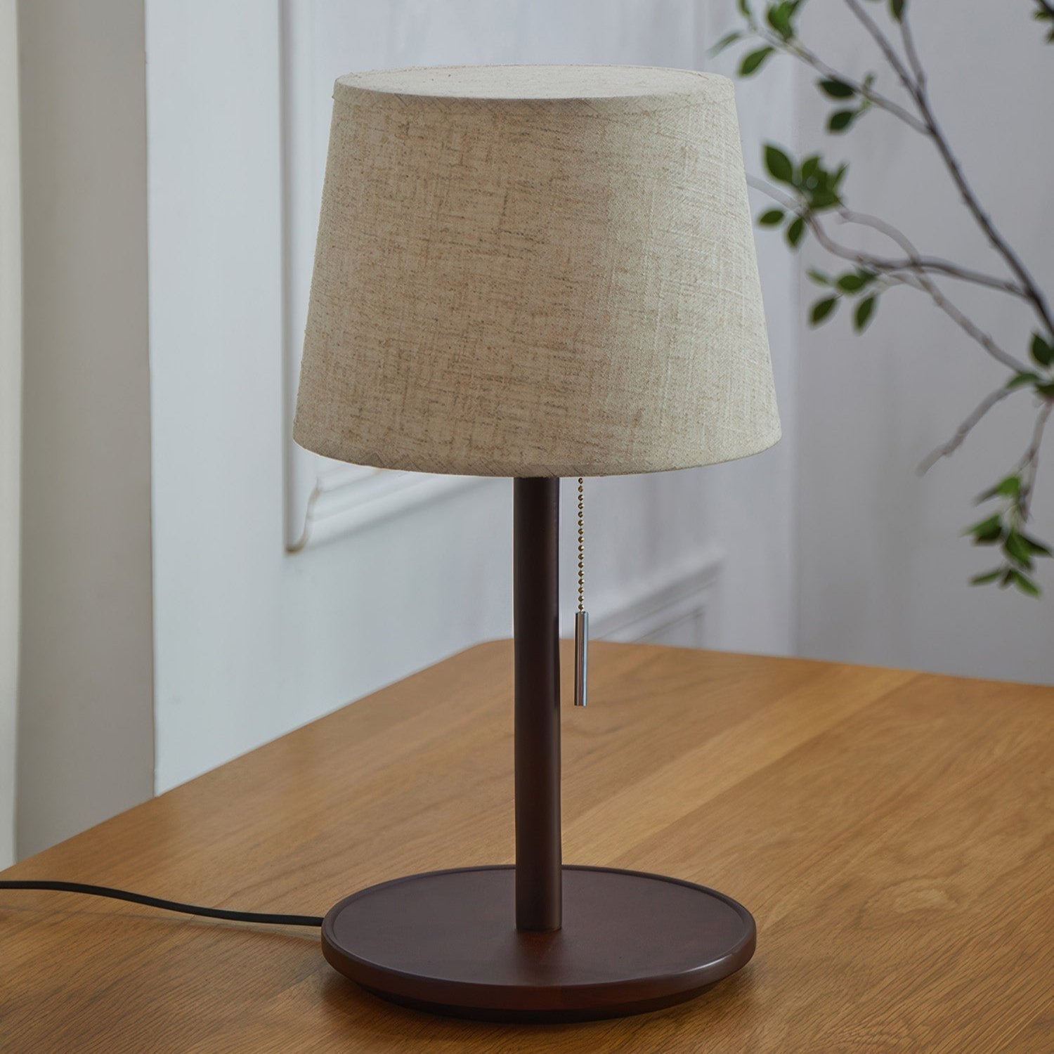 Lampe de Bureau en Bois de Noyer - Éclairage Cosy et Apaisant pour Intérieur