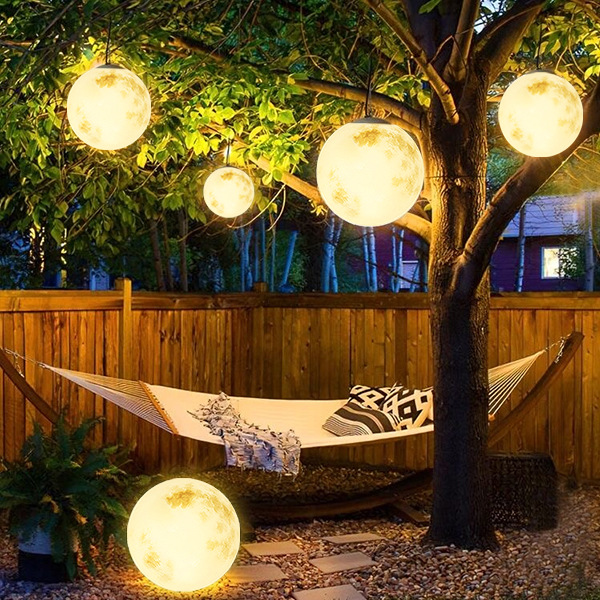 Lampe d'extérieur en Forme de Lune - Éclairage LED Étanche et Enchanteur