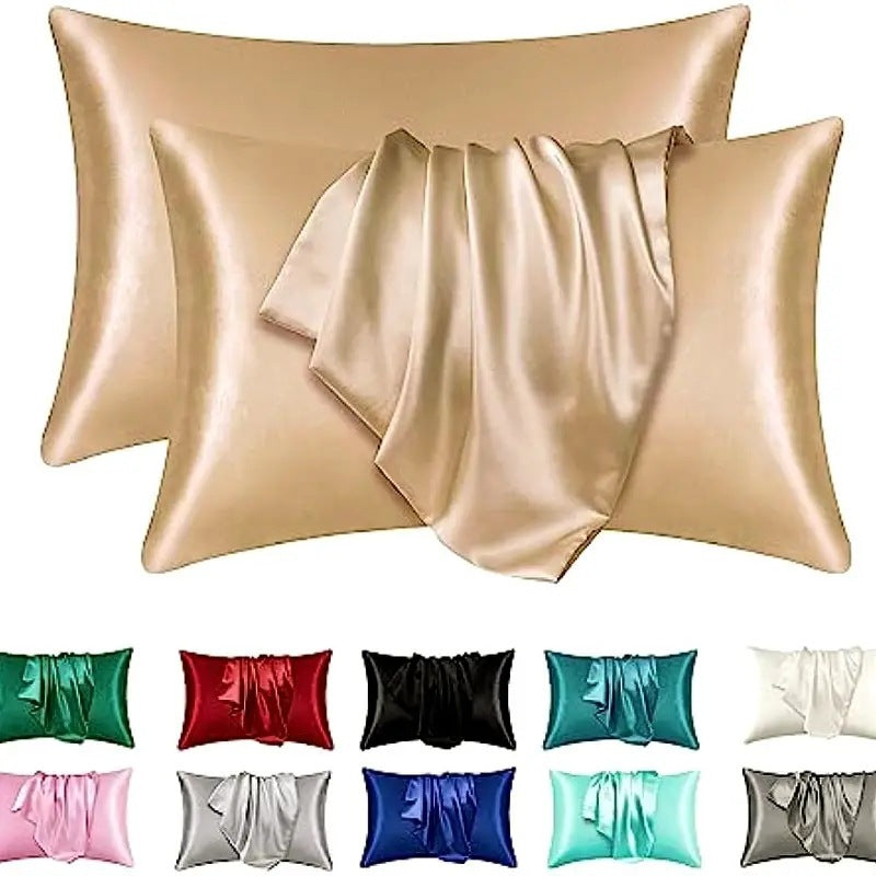 Housse de Coussin en Soie Hypoallergénique - Douceur et Confort pour Peaux Sensibles