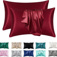 Housse de Coussin en Soie Hypoallergénique - Douceur et Confort pour Peaux Sensibles