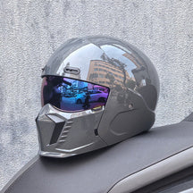 Casque de Moto Rétro Intégral - Homologué DOT et ECE, Confort Optimal