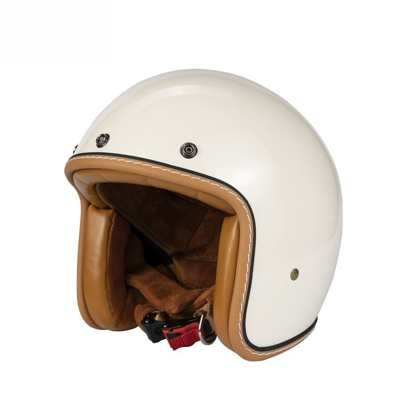 Casque Jet Rétro Léger - Confort et Style pour Motards