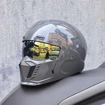 Casque de Moto Rétro Intégral - Homologué DOT et ECE, Confort Optimal