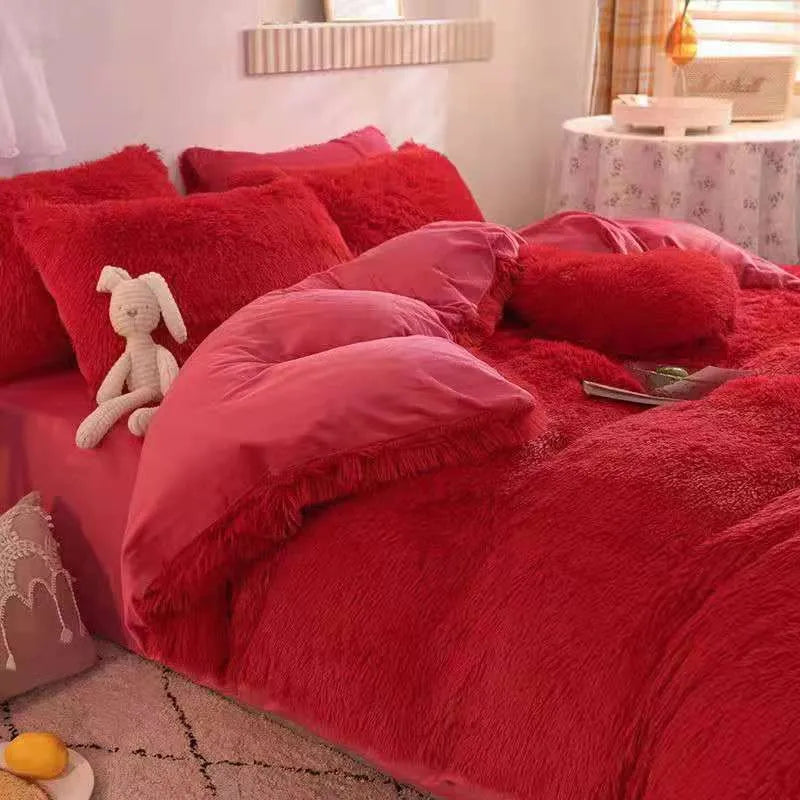 Ensemble de Duvet en Velours - Luxe et Confort pour Votre Chambre