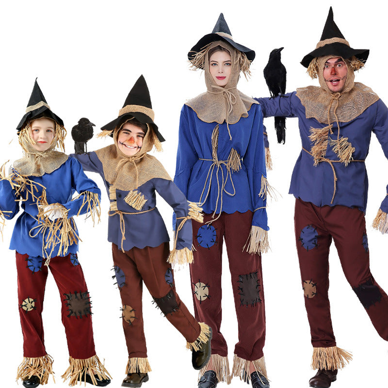 Costume d'épouvantail Halloween Homme - Ensemble Complet à Manches Longues