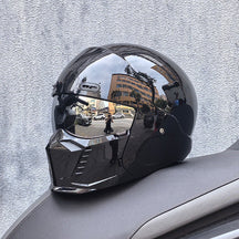 Casque de Moto Rétro Intégral - Homologué DOT et ECE, Confort Optimal