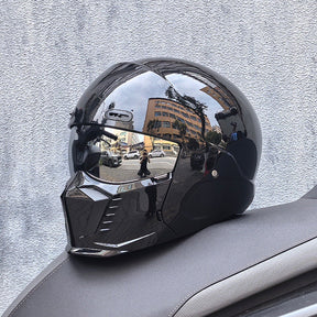 Casque de Moto Rétro Intégral - Homologué DOT et ECE, Confort Optimal