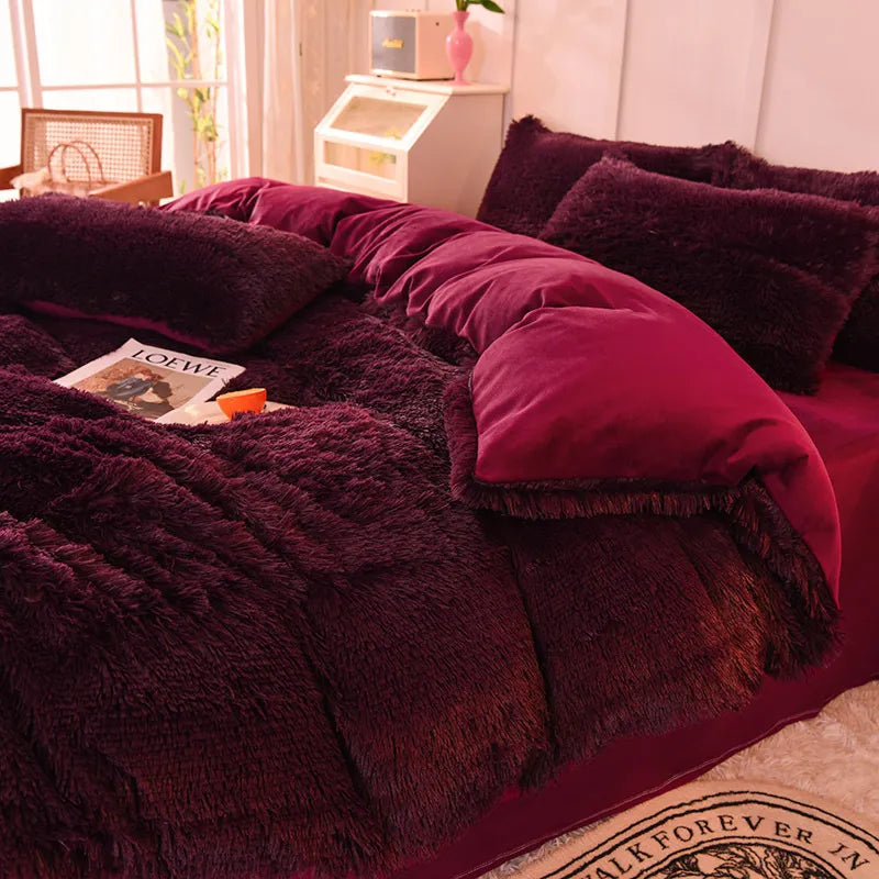 Ensemble de Duvet en Velours - Luxe et Confort pour Votre Chambre