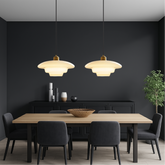 Lampe Pendante en Verre Laiton - Éclairage Élégant pour Espaces Modernes