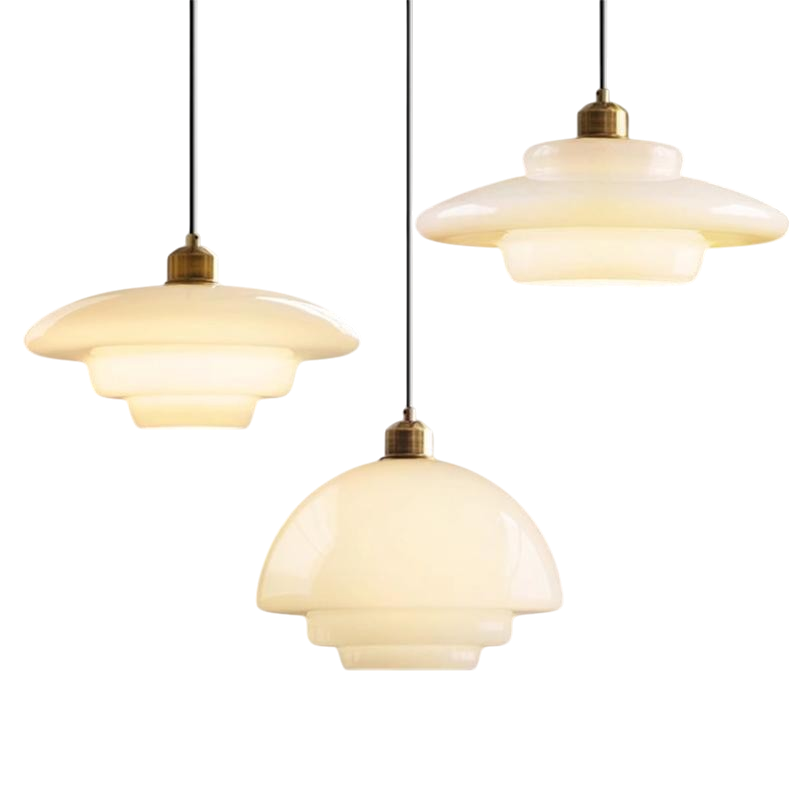 Lampe Pendante en Verre Laiton - Éclairage Élégant pour Espaces Modernes