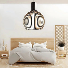 Luminaire Suspendu Scandinave - Élégance Minimaliste en Bois Naturel