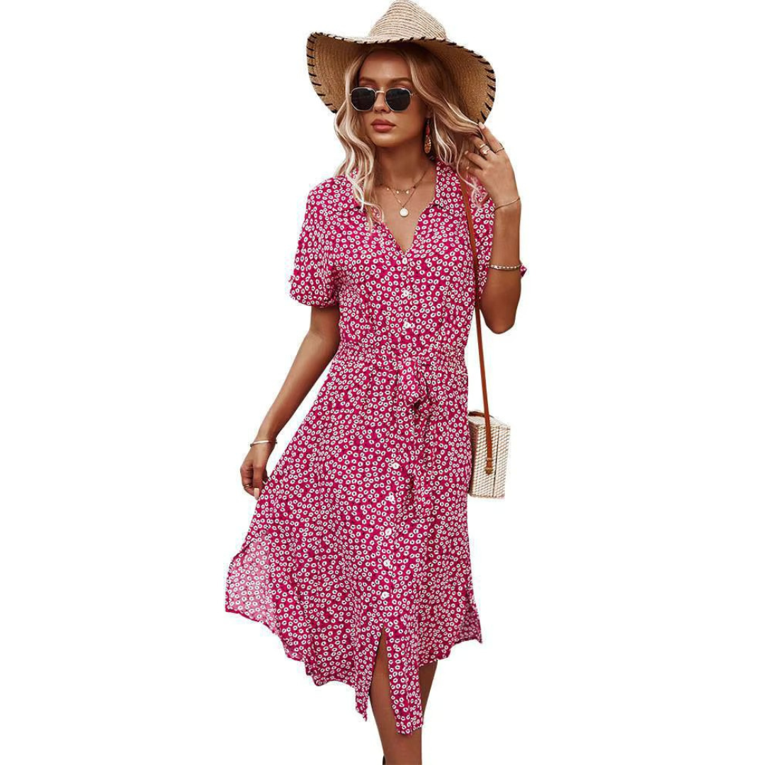 Robe Maxi Boho Femme - Imprimé Floral et Confort Aérien