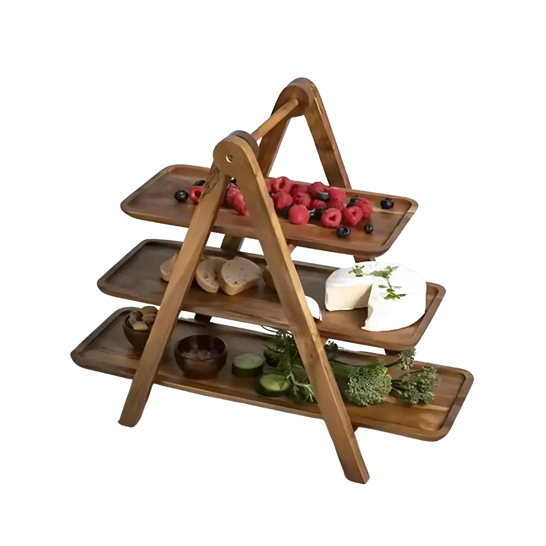 Plateau en Bois Naturel - Élégance et Polyvalence pour Servir