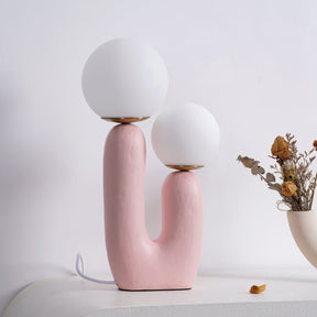 Lampe de Table en Verre et Résine - Design Élégant et Moderne pour Intérieur