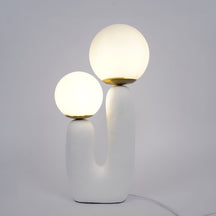 Lampe de Table en Verre et Résine - Design Élégant et Moderne pour Intérieur