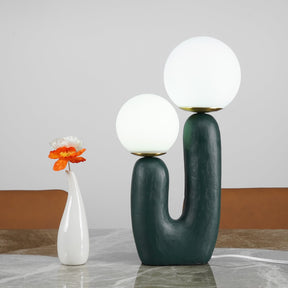 Lampe de Table en Verre et Résine - Design Élégant et Moderne pour Intérieur