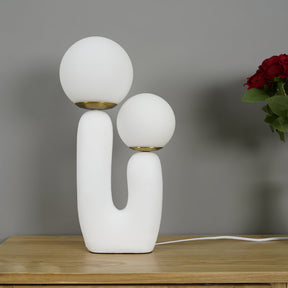 Lampe de Table en Verre et Résine - Design Élégant et Moderne pour Intérieur