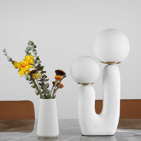 Lampe de Table en Verre et Résine - Design Élégant et Moderne pour Intérieur