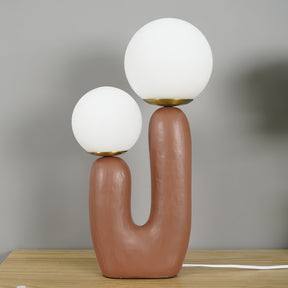 Lampe de Table en Verre et Résine - Design Élégant et Moderne pour Intérieur