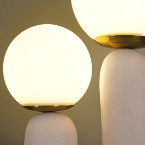 Lampe de Table en Verre et Résine - Design Élégant et Moderne pour Intérieur
