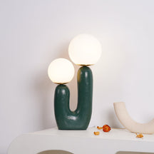 Lampe de Table en Verre et Résine - Design Élégant et Moderne pour Intérieur
