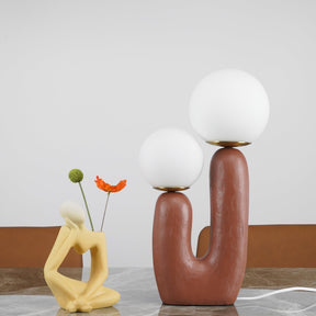 Lampe de Table en Verre et Résine - Design Élégant et Moderne pour Intérieur