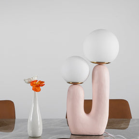 Lampe de Table en Verre et Résine - Design Élégant et Moderne pour Intérieur