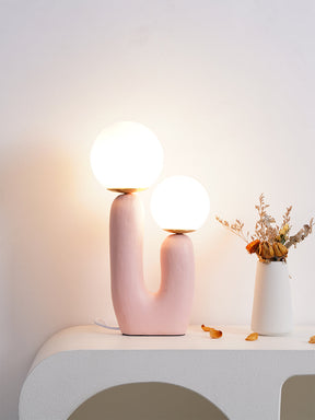 Lampe de Table en Verre et Résine - Design Élégant et Moderne pour Intérieur