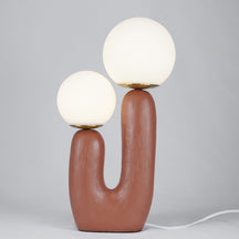 Lampe de Table en Verre et Résine - Design Élégant et Moderne pour Intérieur
