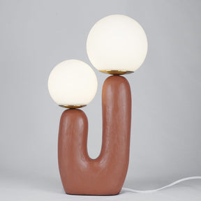 Lampe de Table en Verre et Résine - Design Élégant et Moderne pour Intérieur