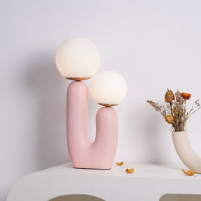 Lampe de Table en Verre et Résine - Design Élégant et Moderne pour Intérieur
