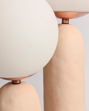 Lampe de Table en Verre et Résine - Design Élégant et Moderne pour Intérieur