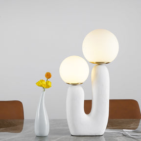 Lampe de Table en Verre et Résine - Design Élégant et Moderne pour Intérieur
