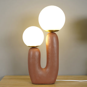Lampe de Table en Verre et Résine - Design Élégant et Moderne pour Intérieur