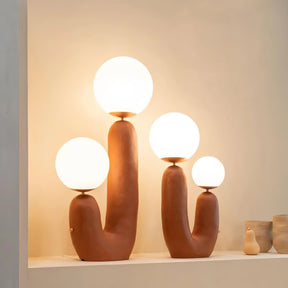 Lampe de Table en Verre et Résine - Design Élégant et Moderne pour Intérieur