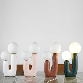 Lampe de Table en Verre et Résine - Design Élégant et Moderne pour Intérieur