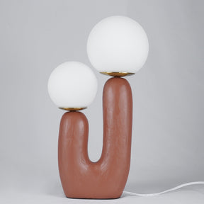 Lampe de Table en Verre et Résine - Design Élégant et Moderne pour Intérieur