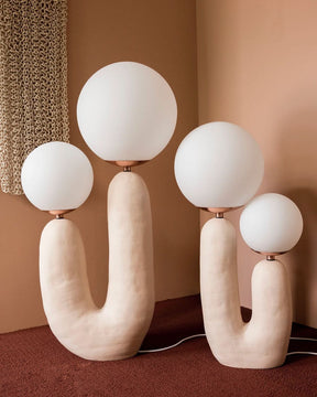 Lampe de Table en Verre et Résine - Design Élégant et Moderne pour Intérieur