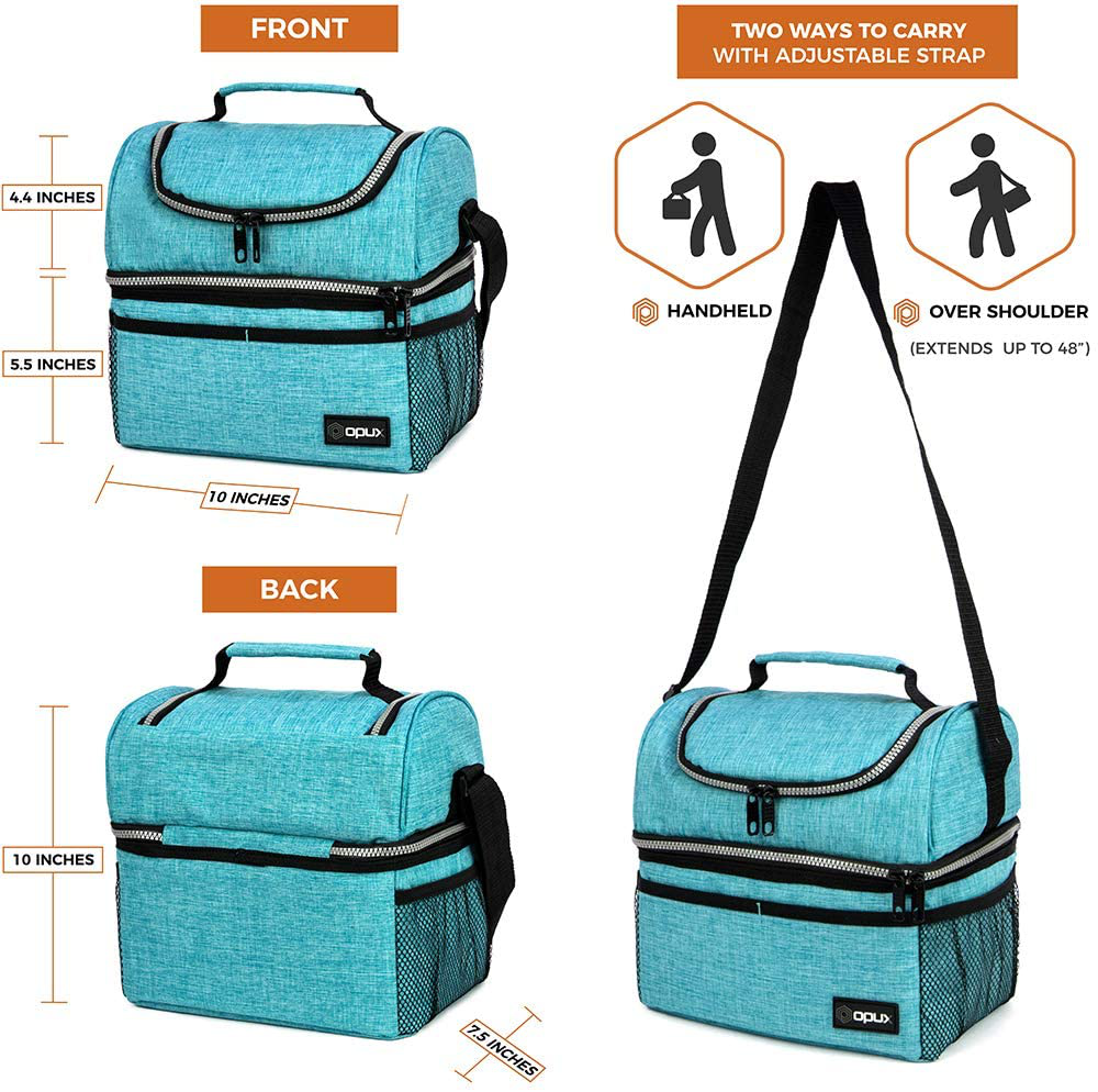 Boîte à Déjeuner Isotherme Double Compartiment - Fraîcheur Optimale pour Repas et Collations