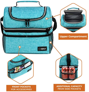 Boîte à Déjeuner Isotherme Double Compartiment - Fraîcheur Optimale pour Repas et Collations