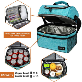 Boîte à Déjeuner Isotherme Double Compartiment - Fraîcheur Optimale pour Repas et Collations